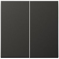 Лицевая панель Jung LS990 metal для 2-кл. выключателя антрацит картинка